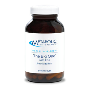 Metabolic Maintenance The Big One Multivitamin with Iron - Multivitamin for Women and Men with Vitamin A, C, E, Minerals, Methylated B Complex, Multi