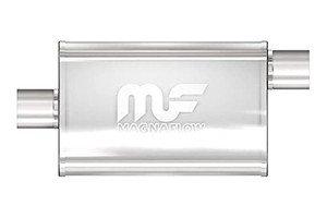 MagnaFlow Performance Exhaust Muffler 11229: 3"/3" Inlet/Outlet, 4x9x14" Oval, Stainless Steel, Satin Finish