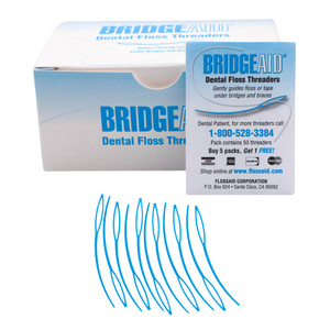 Floss Aid TDPS Bridge Aid Dental Floss Threader (Pack of 1000)