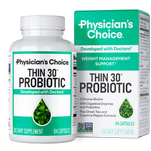 Physician's CHOICE Probiotics for Weight Management & Bloating - 6 Probiotic Strains - Prebiotics - Key ingredient Cayenne - Supports Gut Health - We