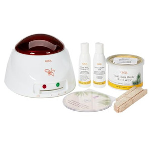 Gigi Brazilian Waxing Kit for Women - Hair Removal Wax Kit with Wax Warmer, Hard Wax, Pre & Post Wax Care, & Applicator Sticks - Ideal for Bikini & I