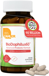 Zahler BioDophilus60, 60 Billion CFU Probiotic + Prebiotic - 11 Strains Daily Probiotic Supplement - Kosher Probiotics for Women for Digestive Health