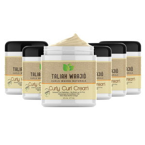 Taliah Waajid Curls Waves Natural - Curly Curl Cream | Extreme Curl Definition Hair Styling Gel | No Build-up or Frizz | 100% Paraben Free | Shea But