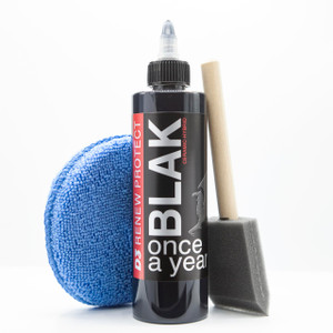 RENEW PROTECT Blak, Semipermanent Rich Black Tire & Trim Treatment, Mid to High Shine, Floor Mat- RV- Golf Cart, Motorcycle-Safe, Acrylic Ceramic-Hyb