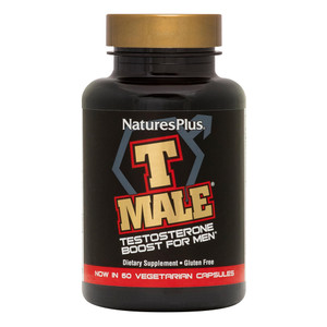 NaturesPlus T-Male - 60 Vegetarian Capsules, Pack of 2 - with Ginseng, Rhodiola & FuranoMax - Gluten Free - 60 Total Servings