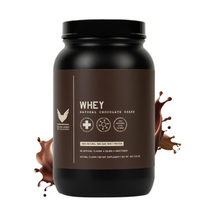 High Level Whey Protein Powder Stevia Sweetened, Natural Chocolate Shake, 24g Protein, Ultra Filtered Non-GMO, Digestive Enzymes, Gluten Free, ???, 2