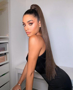 Pony Tails Hair Extensions Brown 16inch