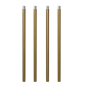 Haligate Brushed Brass M12 Threaded Extension Rod for Pendant Light, Island Lighting, Chandeliers,Lighting Fixture downrods & Stems,12 Inches 13.5mm