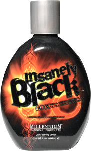 Millenium Tanning Insanely Black 60X UV Bronzer Accelerator Tanning Lotion, 2 Count, 13.5 fl oz