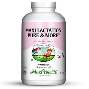 Maxi Health Lactation Pure & More - Mom's Favorite - Nursing Support - 270 Capsules - Kosher (LPM)