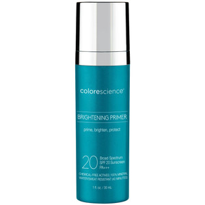 Colorescience Brightening Primer SPF 20, Water Resistant Mineral Sunscreen, Unscented, 1 Fl Oz (Pack of 1)