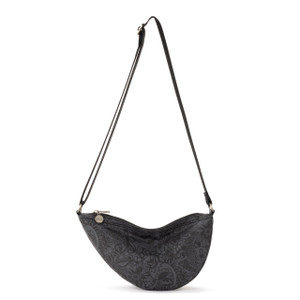 Sakroots Tess Sling in Eco Twill, Adjustable Crossbody Strap, Black Spirit Desert