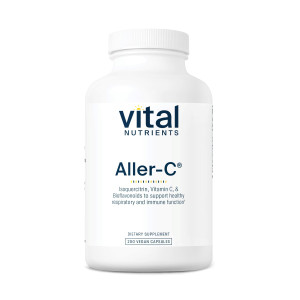 Vital Nutrients Aller-C - Vegan Respiratory and Sinus Function Support*- Isoquercitrin, Bromelain, Bioflavonoids, & Vitamin C - Gluten, Dairy, Soy Fr