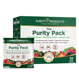 Purity Products Purity Pack (Elite Multi + Fish Oil + COQ10) - 1280mg of EPA + DHA + Omega-3's from Ultra Pure Fish Oil - Power Packed with Vitamins,