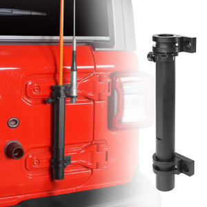 Hooke Road Wrangler Antenna Mount & Tailgate Hinge Mount Single Flag Compatible with Jeep JL Wrangler 2018 2019 2020 2021 2022 2023 2024 2025