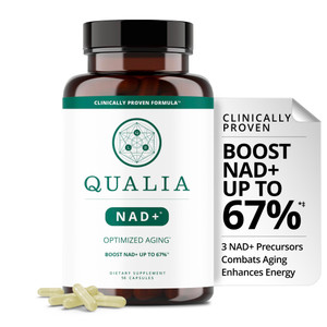 Qualia NAD Supplement  Clinically Proven to Boost NAD+ up to 67%. Optimized Aging, Energy, Focus. Elite NAD+ Booster Ingredients Nicotinamide Ribosi