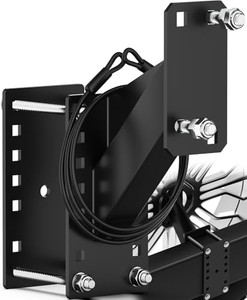 PAULINN Trailer Spare Tire Mount w/Anti-Theft Rope, Universal Spare Tire Carrier Holder for Utility Trailer Boat, Fits 4/5 / 6 Lugs Wheels on 4", 4.5