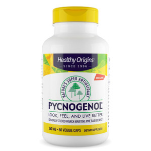 Healthy Origins Pycnogenol 150 mg, French Maritime Pine Bark Extract, Natures Super Antioxidant, Antioxidant, Non-GMO, Vegan, 60 Veggie Capsules