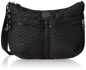Kipling Womens Womens Izellah Crossbody Bag, Super Light Everyday Purse, Nylon Shoulder Bag, Signature Emb, 13 L x 9 H 4.75 D US