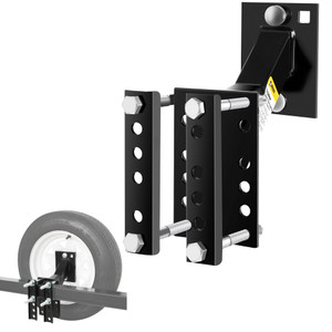 MaxxHaul 70214 Powder Coat Black Trailer Spare Tire Carrier For 10 inch and 12 inch Utility Trailer Tires