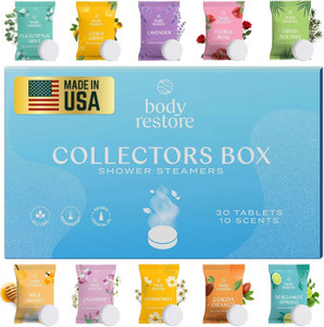 Body Restore Shower Steamers Aromatherapy 30 Pack - Birthday Gifts for Women, Men, Travel Essentials, Stress Relief, Relaxation, Self Care, Bath Bomb