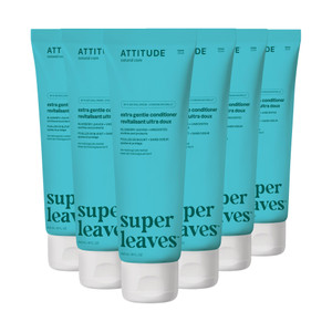 ATTITUDE Extra Gentle Hair Conditioner, Soothes Dry Scalp, Naturally Derived Ingredients, Vegan Detangler, Dermatologically Tested, Unscented, 8 Fl O