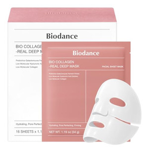 BIODANCE Bio-Collagen Real Deep Mask, Hydrating Overnight Hydrogel Mask, Pore Minimizing, Plumping, Elasticity Improvement, Korean Skin Care, Valenti