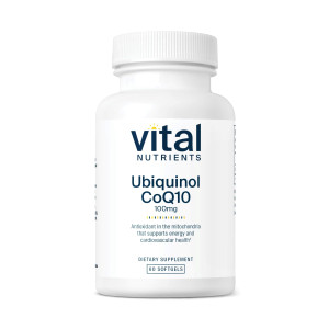 Vital Nutrients Ubiquinol CoQ10 100mg - Activated Form of Coenzyme Q10 - Potent Antioxidant to Support Cardiovascular and Brain Health* - Gluten and