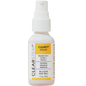 CLEARSTEM - CLEARITY The Blackhead Dissolver Mandelic Acid Serum - Vitamin C, Turmeric, Collagen Boost - All Skin Types - Facial Skin Care Products -
