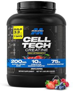 MuscleTech Creatine Monohydrate Powder - Cell-Tech Creatine Powder Post Workout Recovery Drink, Muscle Builder & Musclebuilding Creatine Supplement -