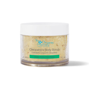 The Organic Pharmacy Cleopatra's Body Scrub, Exfoliates with Sugar, Salt and Honey, Added Antioxidant and Oil Regulation Power, 14.1 ounces