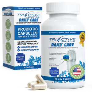 TriActive Biotics Daily Care - Probiotics for Women and Men, Prebiotic Blend with 6 Billion CFU - Probiotics for Digestive Health - Support Gut Healt