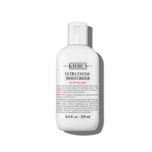 Kiehl's Ultra Facial Moisturizer, for Easy Daily Hydration, Infused with Squalane and Glycerin, Replenishes Moisture Barrier and Softens Skin, Suitab