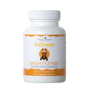 Young Living KidScents MightyZyme Chewable Tablets - 90 ct - Children's Digestive Enzyme Supplement - Natural Digestion Support for Kids - Kid-Friend