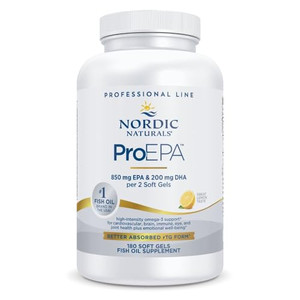 Nordic Naturals ProEPA, Lemon - 180 Soft Gels - 1210 mg Omega-3 - High-Intensity EPA Formula for Healthy Mood, Heart Health & Cellular Function - Non