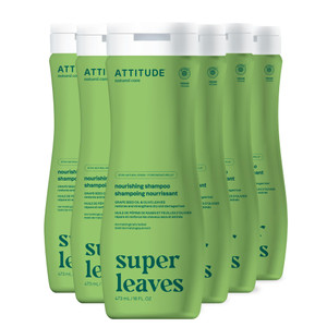 ATTITUDE Nourishing Hair Shampoo, EWG Verified, For Dry and Damaged Hair, Naturally Derived Ingredients, Vegan and Plant Based, Grapeseed Oil and Oli