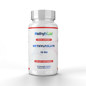 Methyl-Life® L-Methylfolate 10 mg - Chewable Active Folate Tablets with ultrapure Form of Cerebrofolate® (L-5-MTHF, Calcium) | Vegan, Non-GMO, Gluten