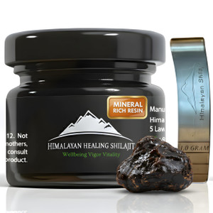 Gold Grade Himalayan Shilajit Resin For Men & Women | 500MG Max Potency | Lab Tested 100% Organic Shilajit With 85+ Trace Minerals & Fulvic Acid For