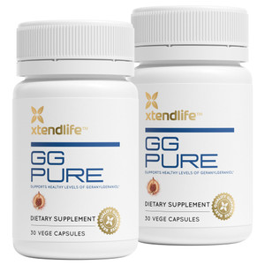 Xtendlife GG Pure Geranylgeraniol for CoQ10, Bone, Muscle & Heart Support - 150mg GG Gold from Annatto Seeds - Ideal for Statin Users - 2 Month Suppl