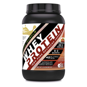 Amazing Muscle Whey Protein Isolate & Concentrate Powder | 25 G Protein per Serving | Non-GMO | Gluten-Free | Made in USA (5 LB, Cookies & Cream)