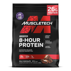 MuscleTech Platinum 8-Hour Protein Powder - 7 Premium Protein Sources with Whey & Casein Protein for Increased Lean Muscle, Strength & Improved Recov