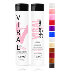 Celeb Luxury Viral Duo Color Depositing Colorwash Shampoo & Conditioner Set + Bondfix Bond Rebuilder, Semi Permanent Hair Color, Vegan Hair Dye, Ligh
