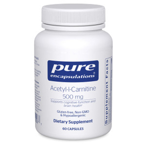 Pure Encapsulations Acetyl-L-Carnitine 500 mg - Memory & Brain Supplement - Brain Support & Focus* - Gluten Free & Non-GMO - 60 Capsules