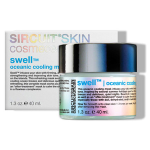 Sircuit Skin SWELL Oceanic Cooling Mask - Firming Facial Mask with Rhodiola Rosea Root Extract, Aloe Vera + Vitamins A, D, E, and B Complex - Cooling