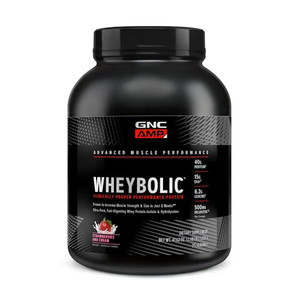 GNC AMP Wheybolic Clinically Proven Protein Powder, 40g Whey Protein, BCAA, Leucine, Increases Muscle Strength, Muscle Building, 3rd Party Tested, Gl