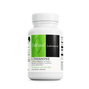 DAVINCI Labs L-Theanine - Brain Function Supplement - Helps Support Relaxation, Focus, Calm Feelings & More with Suntheanine L-Theanine* - 120 Vegeta