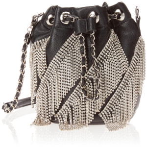 Betsey Johnson Fringe Benefits Bucket Crossbody