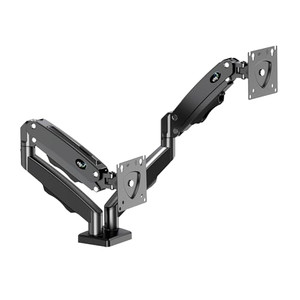 ELG, F160N, Articulated Desk Mount with Gas Piston and Height Adjustment, 2 Monitors from 17" to 35", with Cable Organizer, 4.5-20 lbs Capacity, Blac