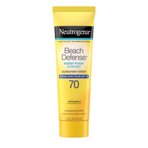 Neutrogena Beach Defense Water Resistant Sunscreen Body Lotion with Broad Spectrum SPF 70, Oil-Free, PABA-Free & Fast-Absorbing, Oxybenzone-Free, Tra