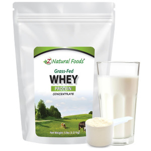 Z Natural Foods Grass-Fed Whey Protein Concentrate - Clean Whey Protein Powder from New Zealand - Cold Processed Pure Whey Protein with Essential Ami
